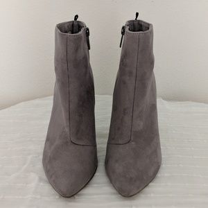 H&M Grey Faux Suede Ankle Boots